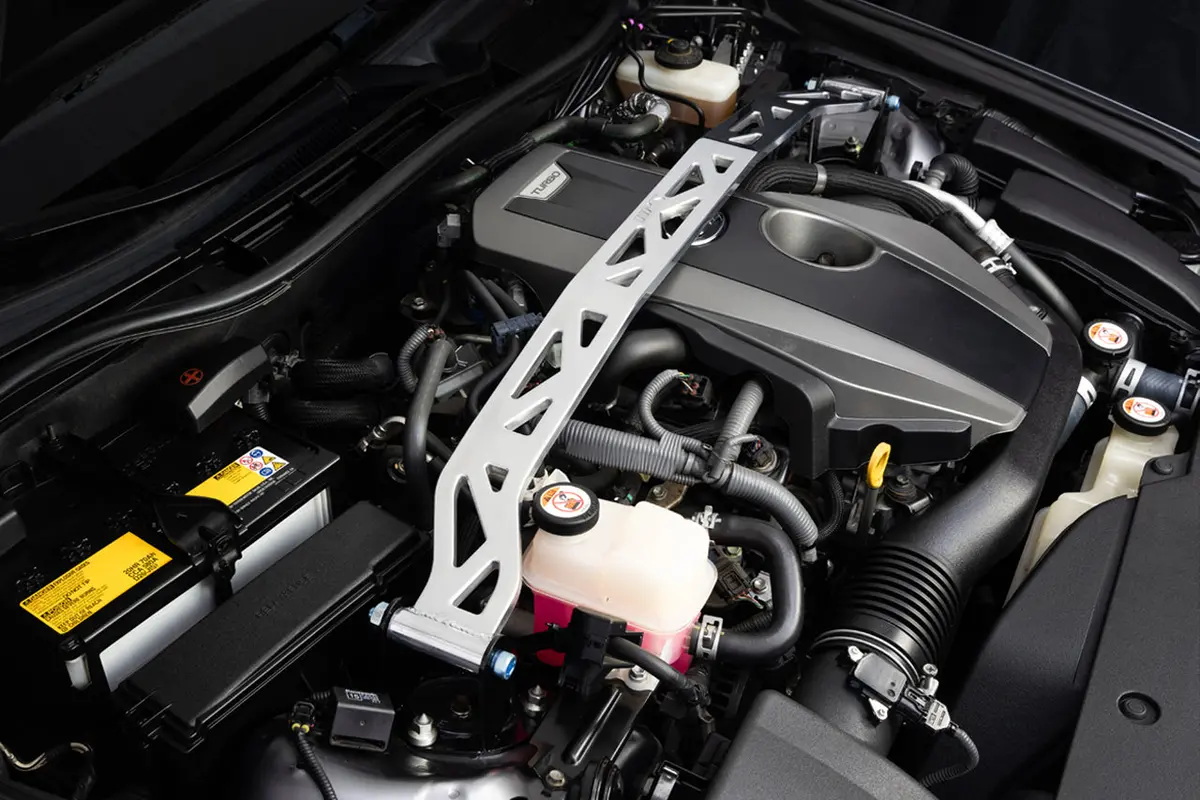 Hps Performance Aluminum Front Strut Tower Brace Bar, Red, 42-100R 2