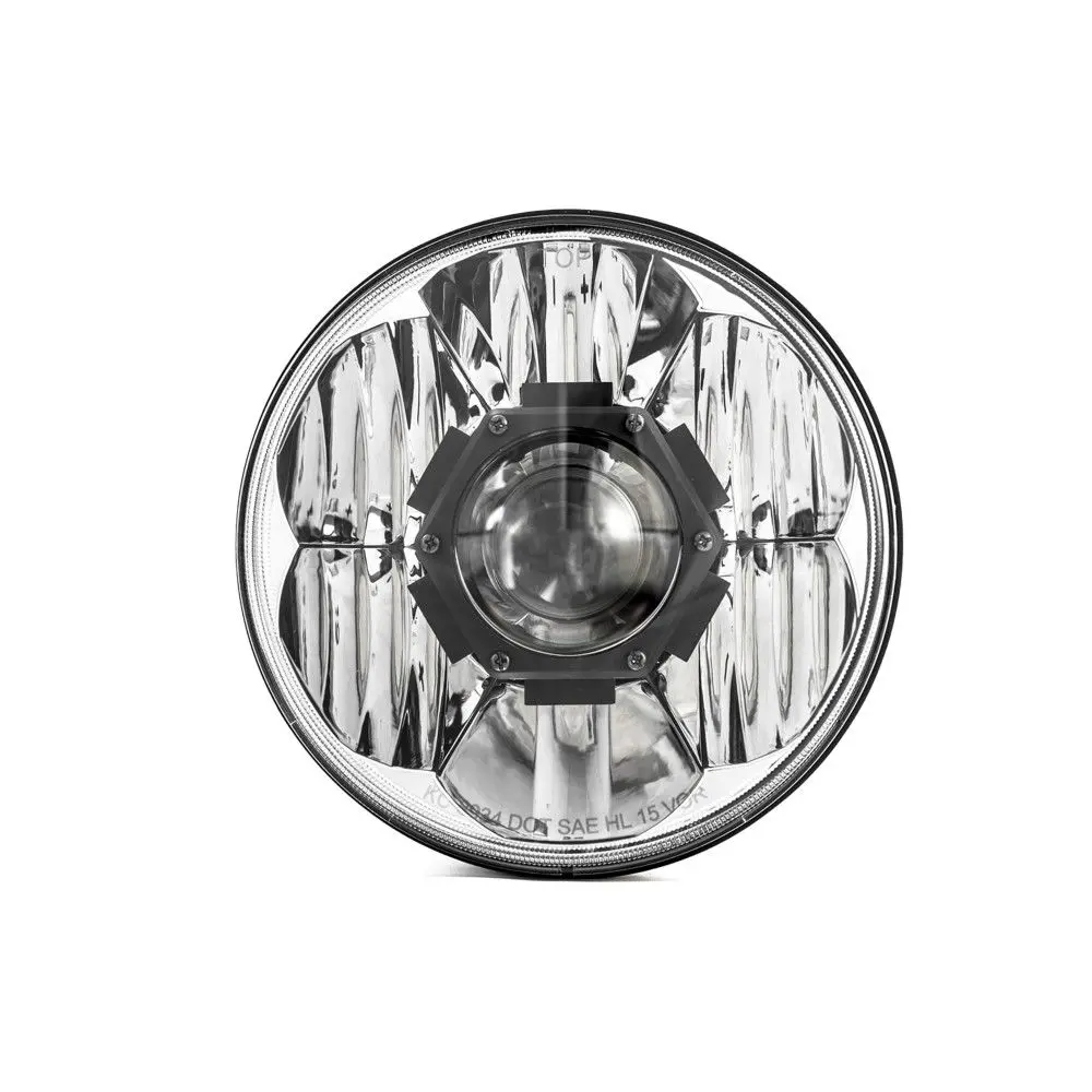 Kc Hilites 7" Gravity® Led Pro Dot Headlight - Driving Beam - Single - Universal / 07-18 Jeep Jk 1