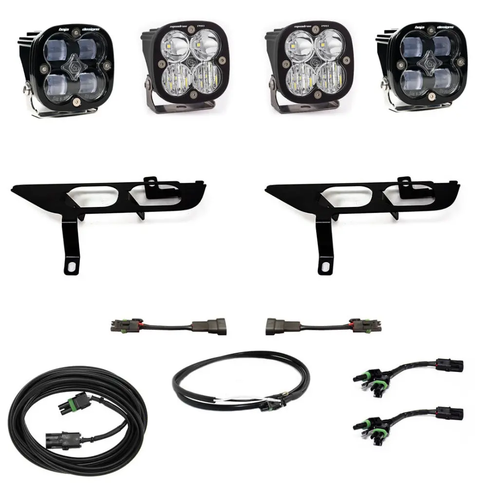 '21-23 Ford F150 Baja Designs Squadron Sport Fog Light Pocket Kit; W/O Daytime Running Lights (Drl) 4
