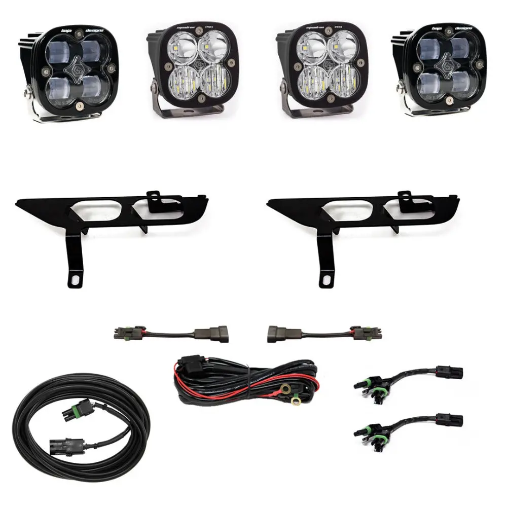 '21-23 Ford F150 Baja Designs Squadron Sport Fog Light Pocket Kit; W/O Daytime Running Lights (Drl) 2