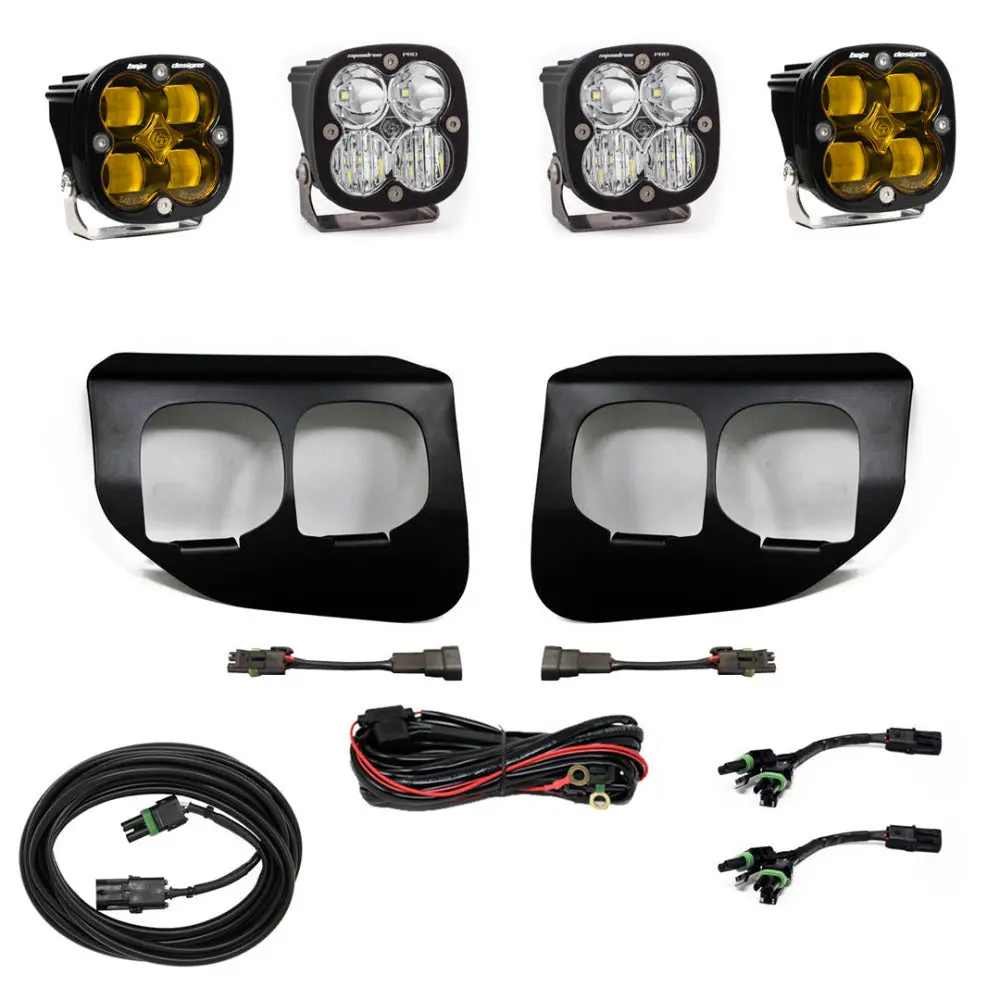 '20-22 Ford F250/350 Baja Designs Squadron Pro/Sae Dual Fog Light Kit 1