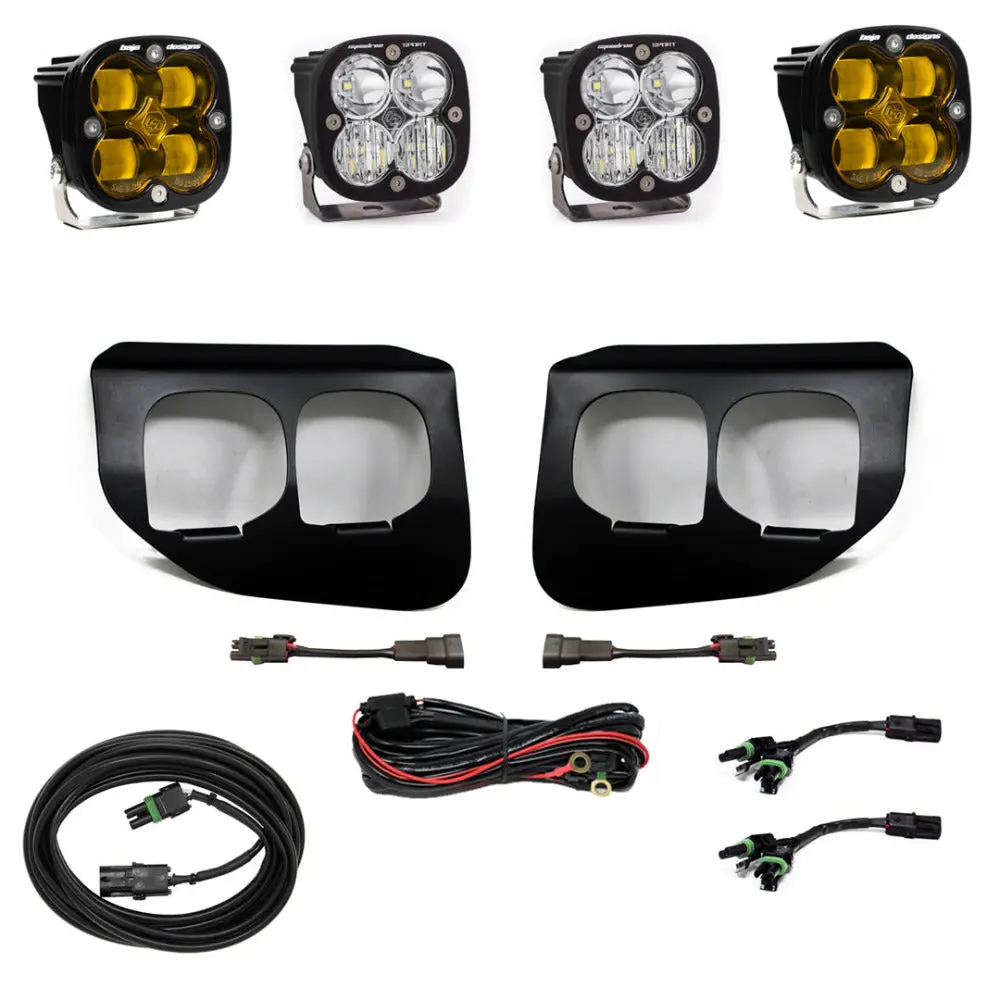 '20-22 Ford F250/350 Baja Designs Squadron Sport/Sae Dual Fog Light Kit 1