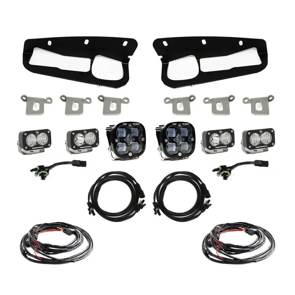 Ford Squadron Sae/Dual S2 Sport Steel Bumper Fog Pocket Light Kit - Ford 2021-2026 Bronco; 2022-2026 Bronco Raptor; Note: W/ Oe Steel Bumper 3