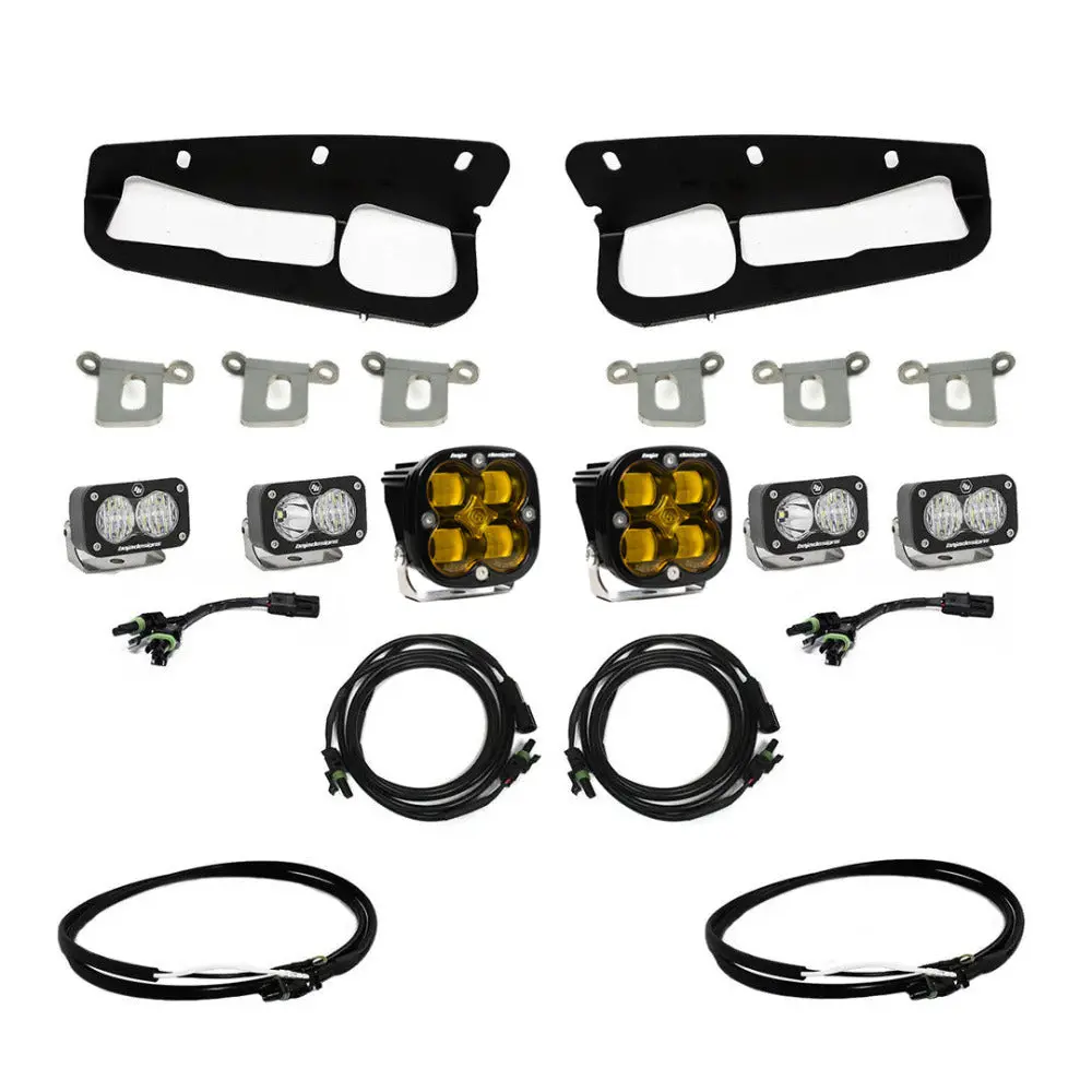 Ford Squadron Sae/Dual S2 Sport Steel Bumper Fog Pocket Light Kit - Ford 2021-2026 Bronco; 2022-2026 Bronco Raptor; Note: W/ Oe Steel Bumper 2