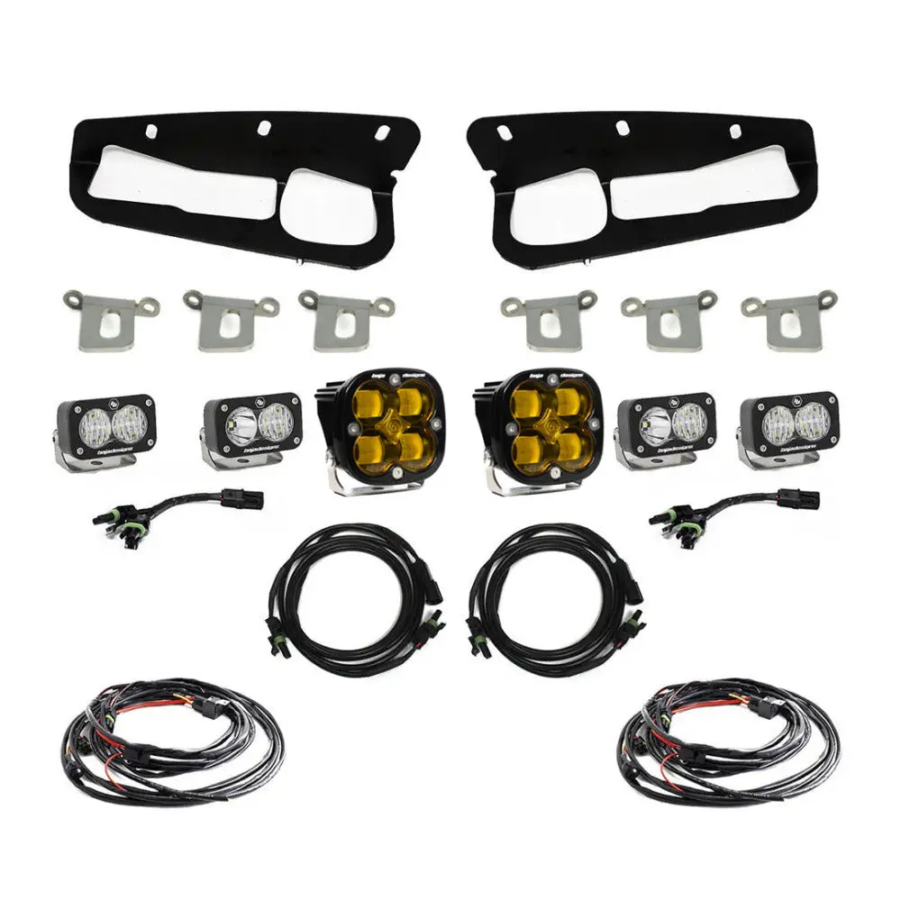 Ford Squadron Sae/Dual S2 Sport Steel Bumper Fog Pocket Light Kit - Ford 2021-2026 Bronco; 2022-2026 Bronco Raptor; Note: W/ Oe Steel Bumper 1