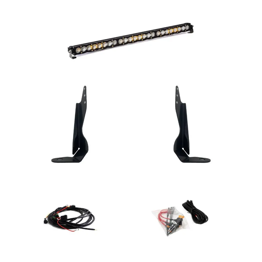 '20-22 Gmc 2500/3500 Baja Designs 30" S8 Behind The Grille Led Light Bar Kit 1