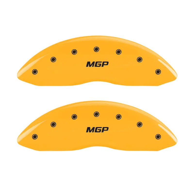 Mgp Engraved 4-Piston Caliper Covers – Yellow Finish With Black Char For 2006 Jeep Commander 1