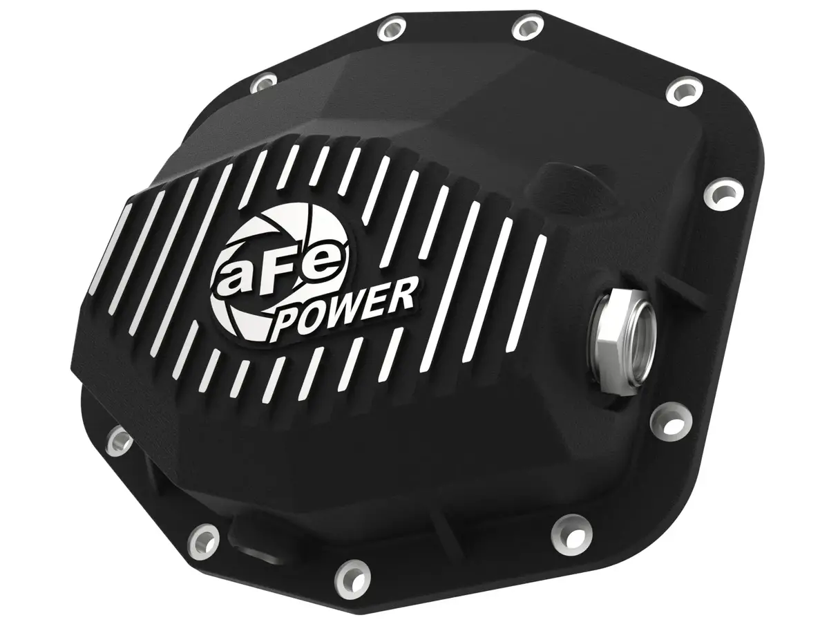 2021-2024 Ram Trx Afe Power Pro Series Rear Differential Cover Black W/ Machined Fins 1