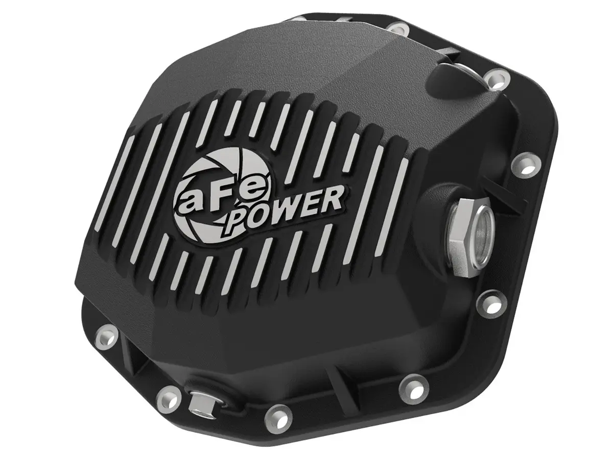 '21-22 Ford Bronco Afe Pro Series Rear Differential Cover Black W/ Machined Fins 1
