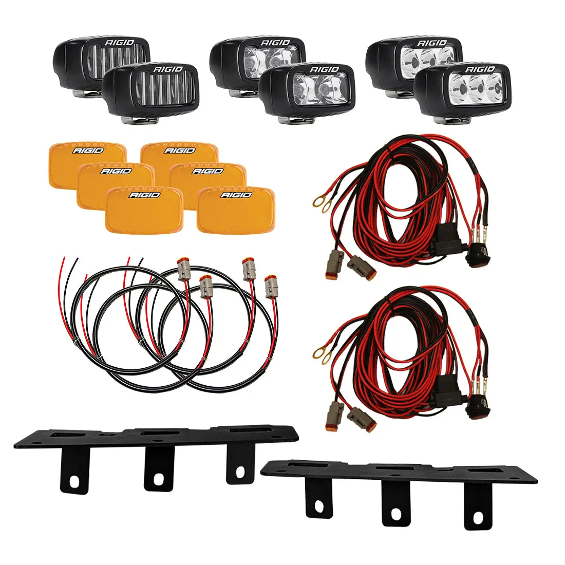 '21-23 Ford Bronco Rigid Modular Bumper Triple Sr-M Fog Light Kit 1