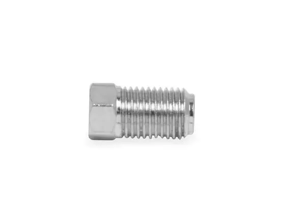 Earl's 3/8"-24 Inverted Flare Plug, Electroless Nickel Plated Short Steel 1