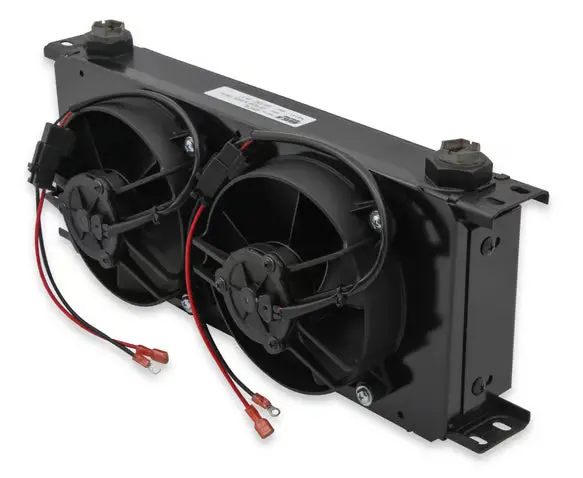 Earl's Ultrapro Oil Cooler W/ Dual Fan Pack - 20 Rows - Extra-Wide Cooler 1