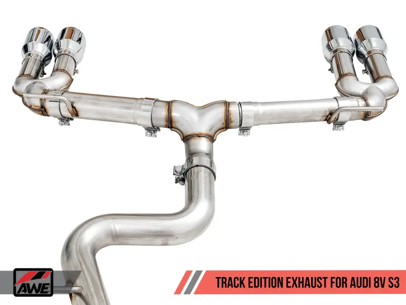 Awe Tuning Track Edition Exhaust System For Audi 8V S3 – Diamond Black 102Mm Tips 1
