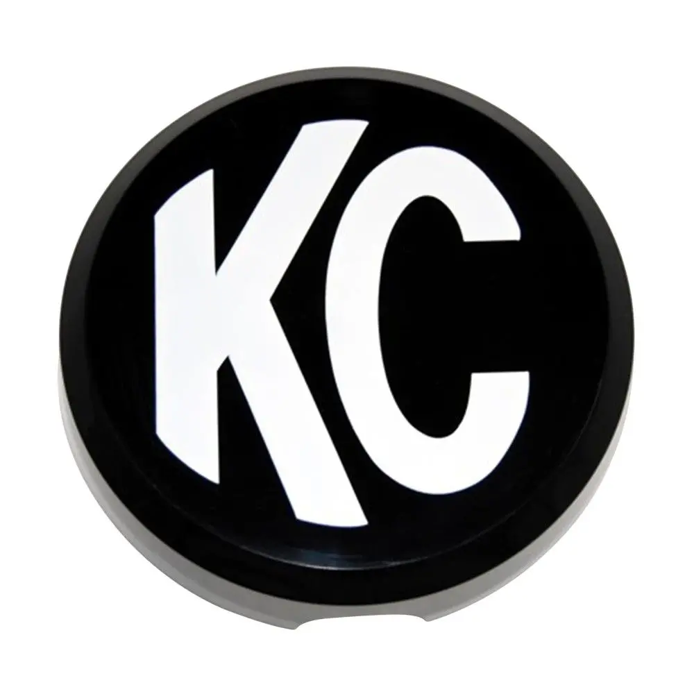 Kc Hilites Cover; 6" Rnd Black W/Wht Kc Hard 1