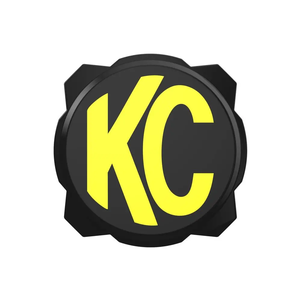 Kc Hilites Gravity® Titan/Pro6 6" Light Cover - Black / Yellow Kc Logo 1
