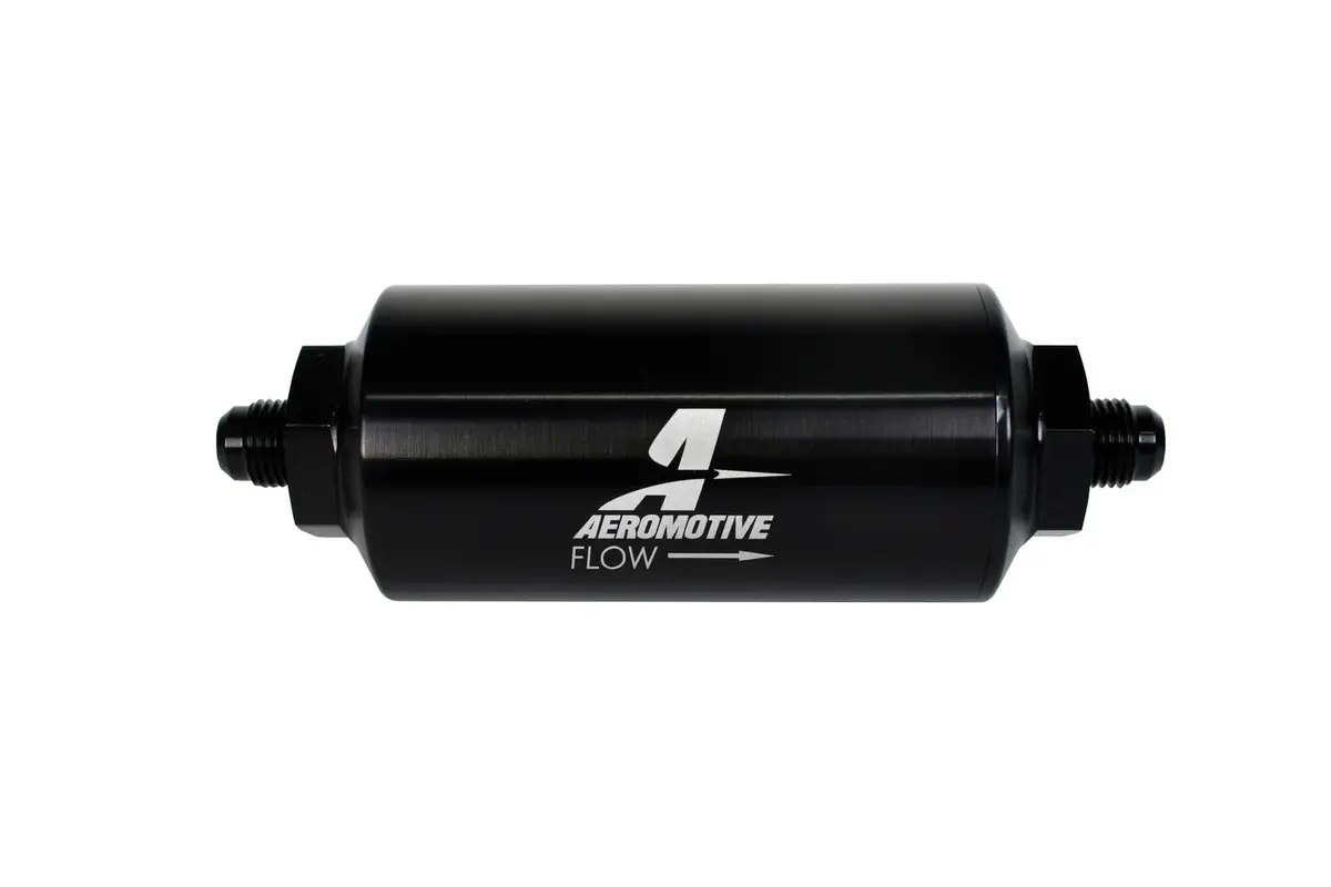 10 Micron Black Fuel Filter With Male An-06 Ports & Microglass Element 1