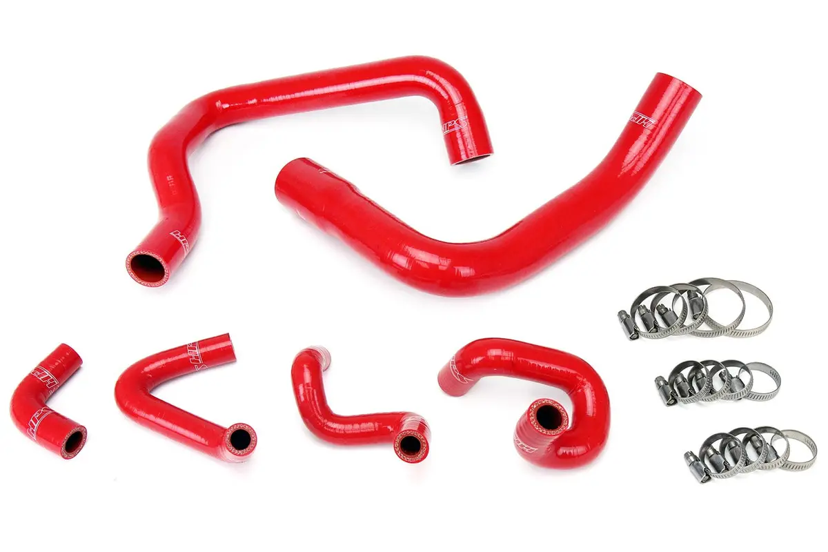 Hps Performance High Temp Reinforced Silicone Radiator And Heater Coolant Hose Kit, Red, 57-1010-Red 1