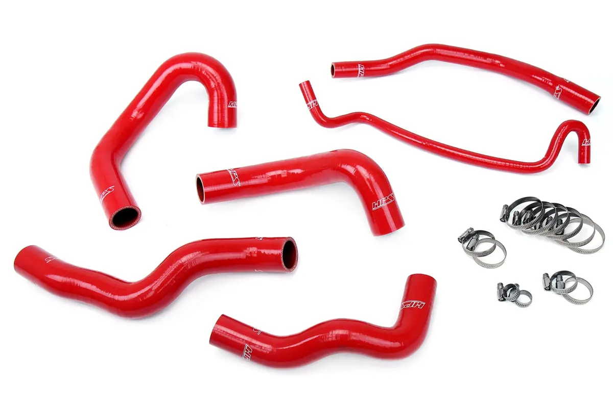 Hps Performance High Temp Reinforced Silicone Radiator Coolant Hose Kit, Red, 57-1013-Red 1