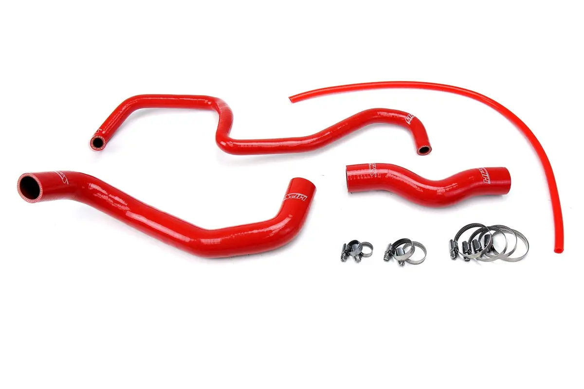 Hps Performance High Temp Reinforced Silicone Radiator Coolant Hose Kit, Red, 57-1048-Red 1