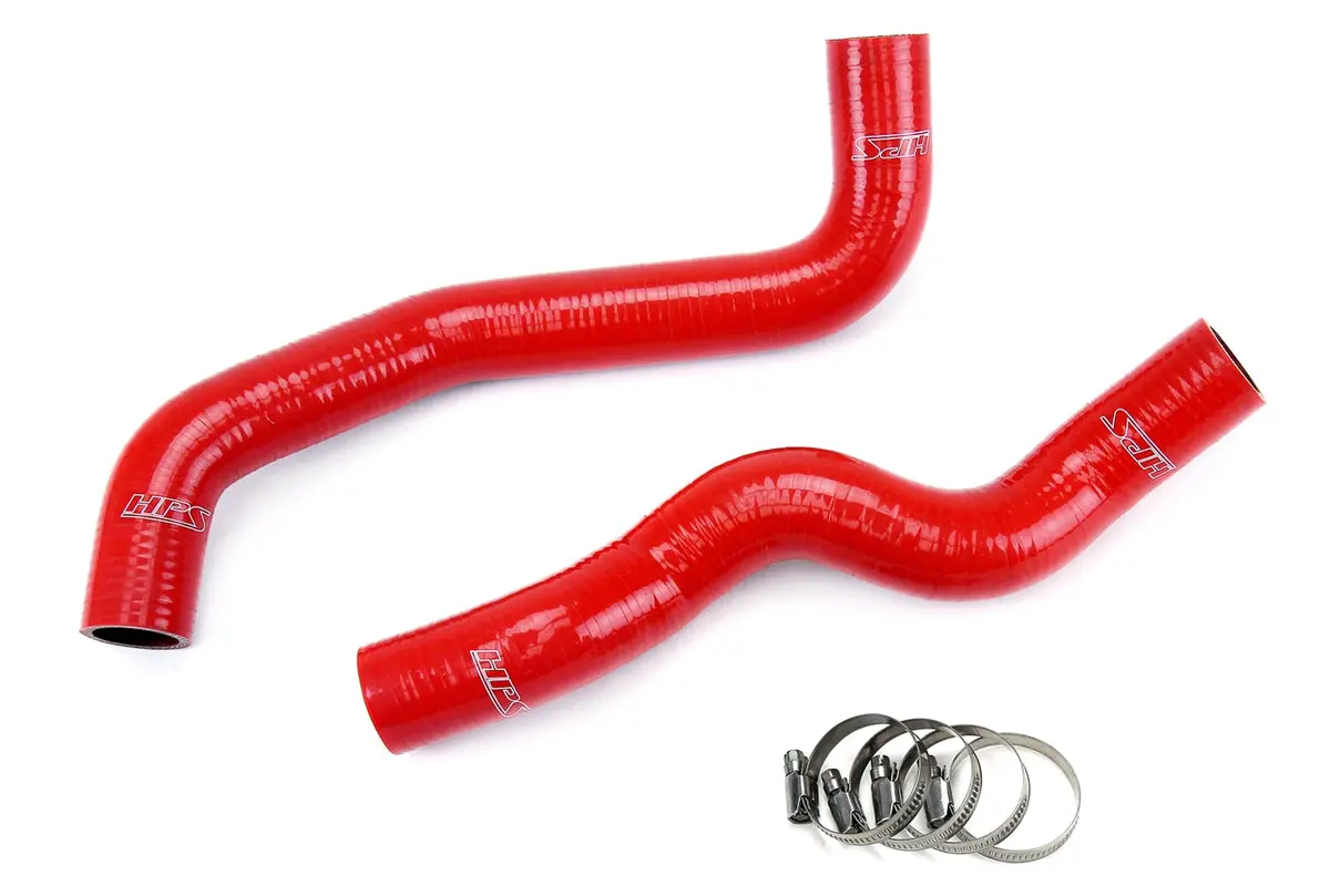 Hps Performance High Temp Reinforced Silicone Radiator Coolant Hose Kit, Red, 57-1049-Red 1