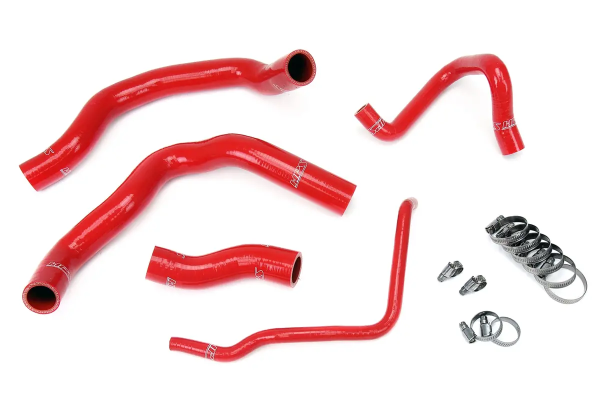 Hps Performance High Temp Reinforced Silicone Radiator Coolant Hose Kit, Red, 57-1211-Red 1