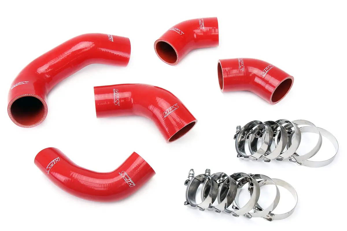 Hps Performance High Temp Reinforced Silicone Intercooler Hose Boots Kit, Red, 57-1227-Red 1