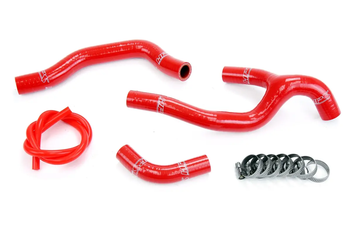 Hps Performance High Temp Reinforced Silicone Radiator Coolant Hose Kit, Red, 57-1237-Red 1