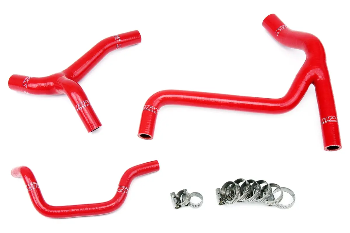 Hps Performance High Temp Reinforced Silicone Radiator Coolant Hose Kit, Red, 57-1246-Red 1