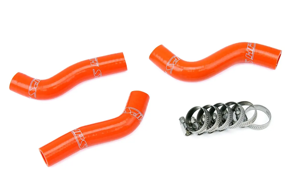 Hps Performance High Temp Reinforced Silicone Radiator Coolant Hose Kit, Orange, 57-1248-Org 1