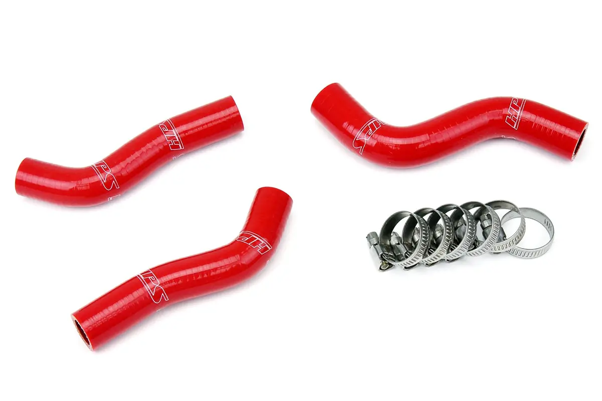 Hps Performance High Temp Reinforced Silicone Radiator Coolant Hose Kit, Red, 57-1248-Red 1