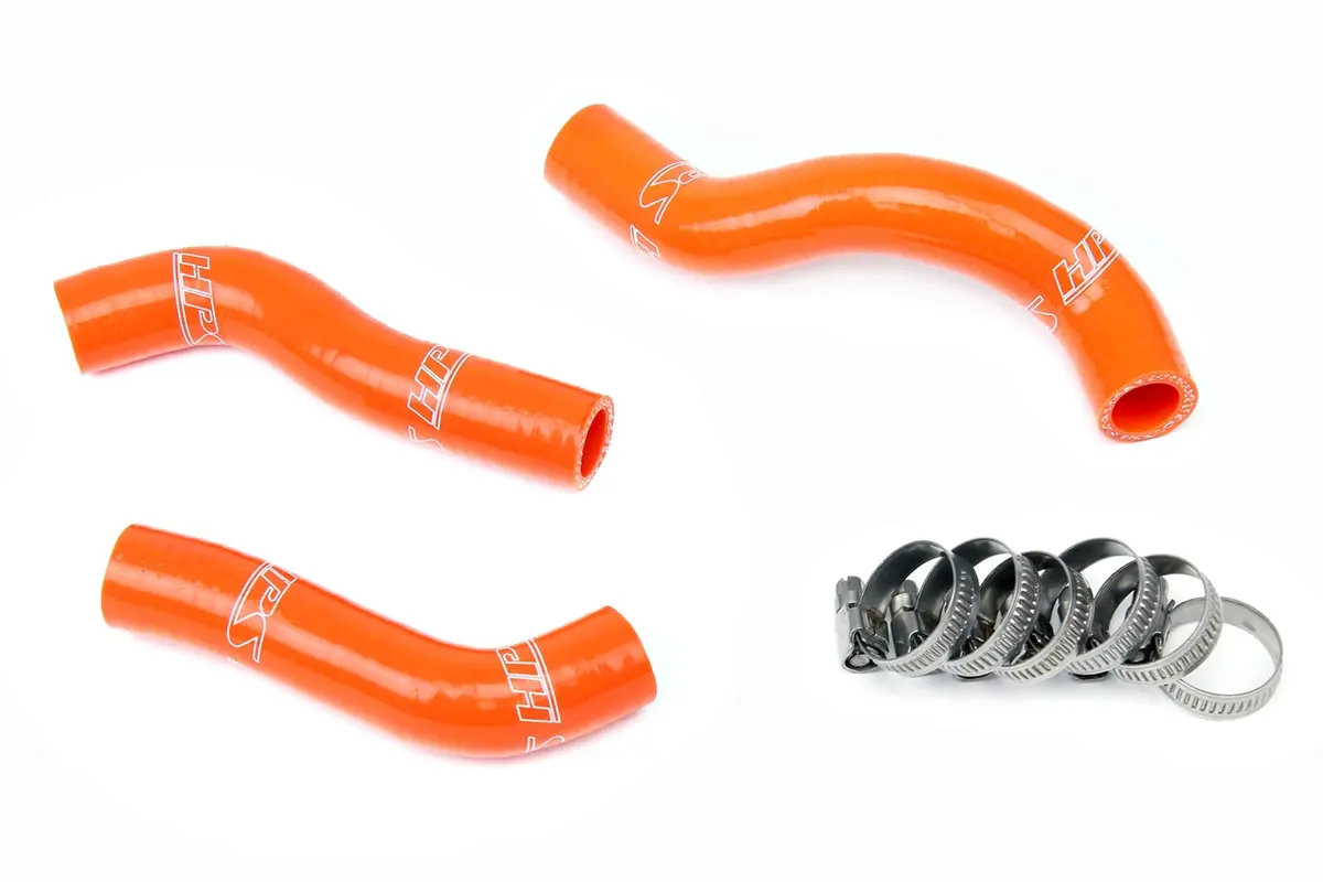 Hps Performance High Temp Reinforced Silicone Radiator Coolant Hose Kit, Orange, 57-1249-Org 1