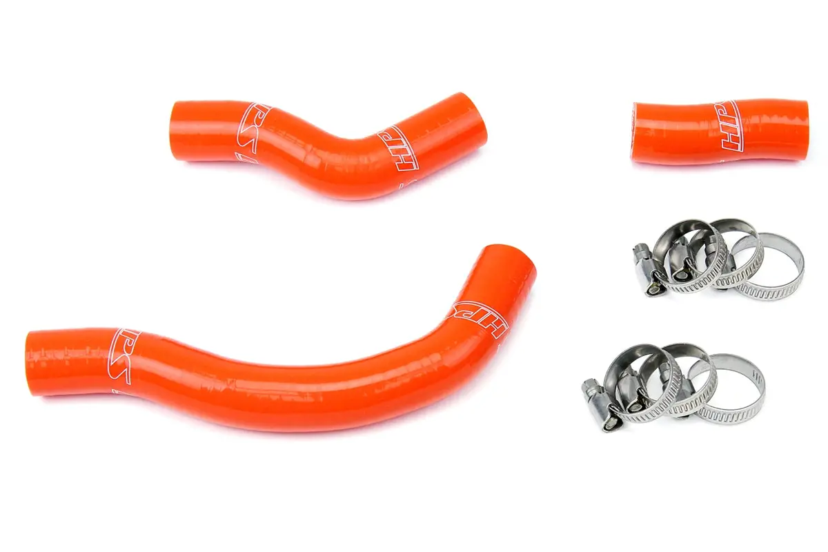 Hps Performance High Temp Reinforced Silicone Radiator Coolant Hose Kit, Orange, 57-1250-Org 1