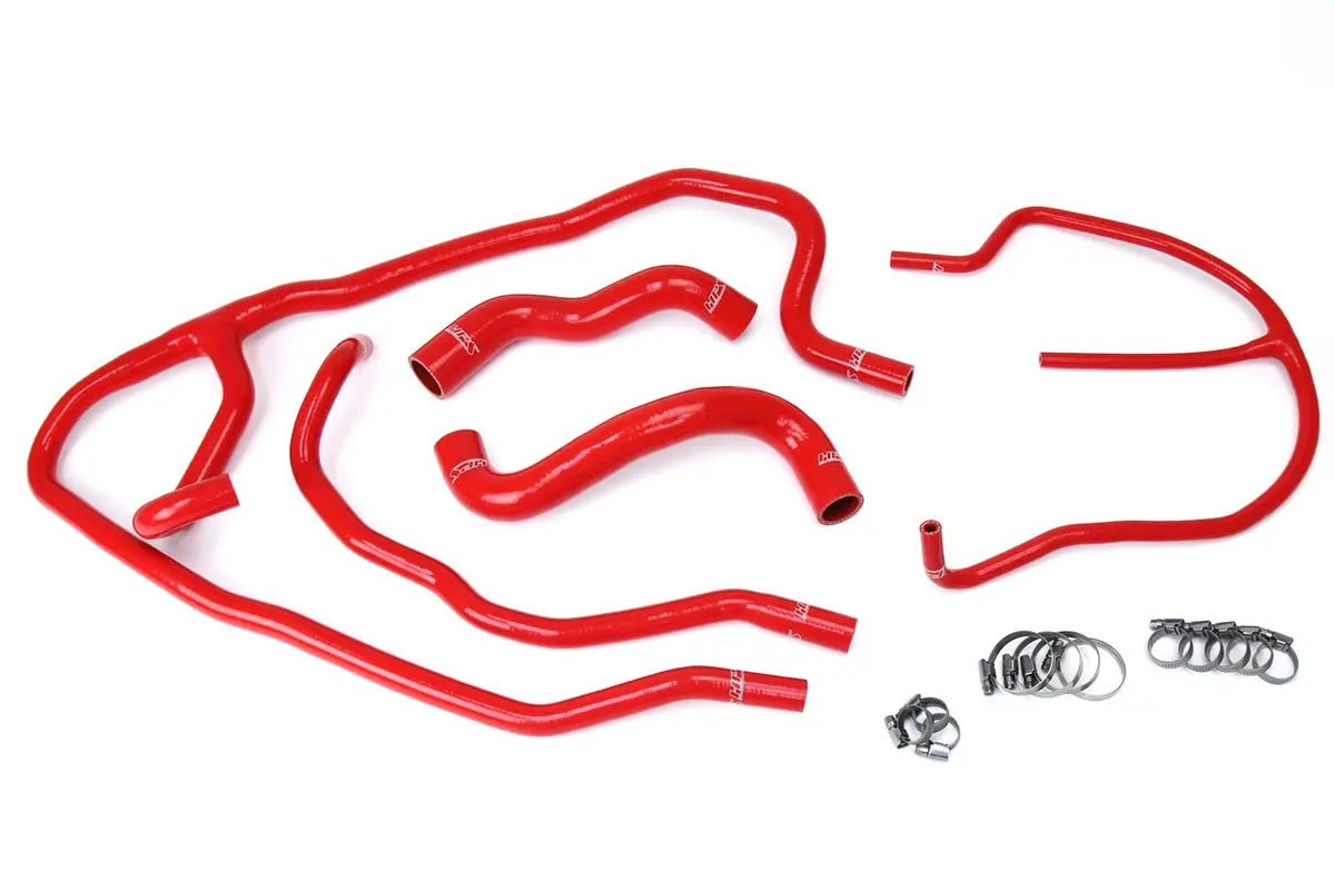 Hps Performance High Temp Reinforced Silicone Radiator And Heater Coolant Hose Kit, Red, 57-1276-Red 1