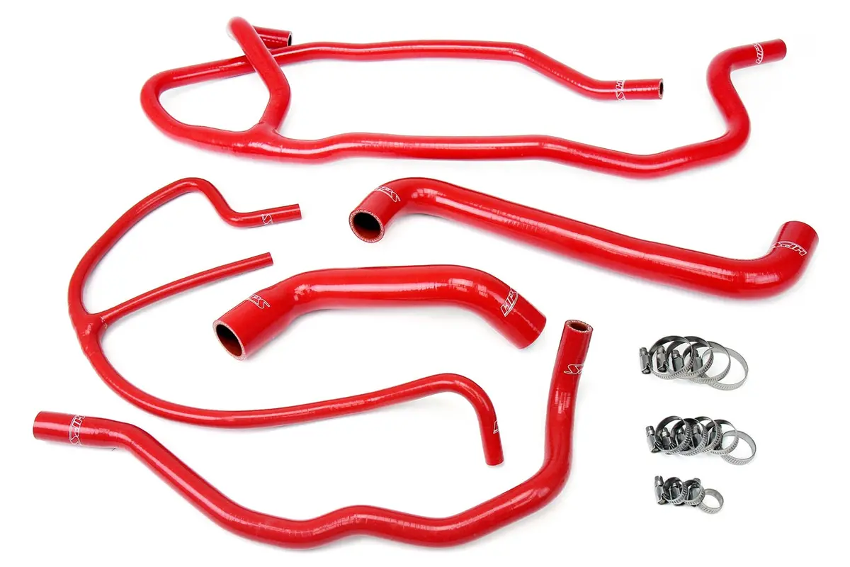 Hps Performance High Temp Reinforced Silicone Radiator And Heater Coolant Hose Kit, Red, 57-1277-Red 1