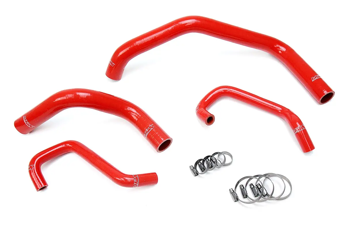 Hps Performance High Temp Reinforced Silicone Radiator Coolant Hose Kit, Red, 57-1301-Red 1