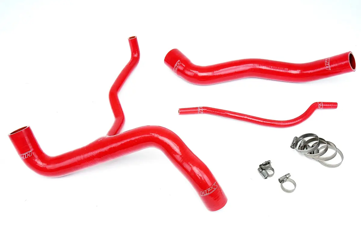Hps Performance High Temp Reinforced Silicone Radiator Coolant Hose Kit, Red, 57-1304-Red 1