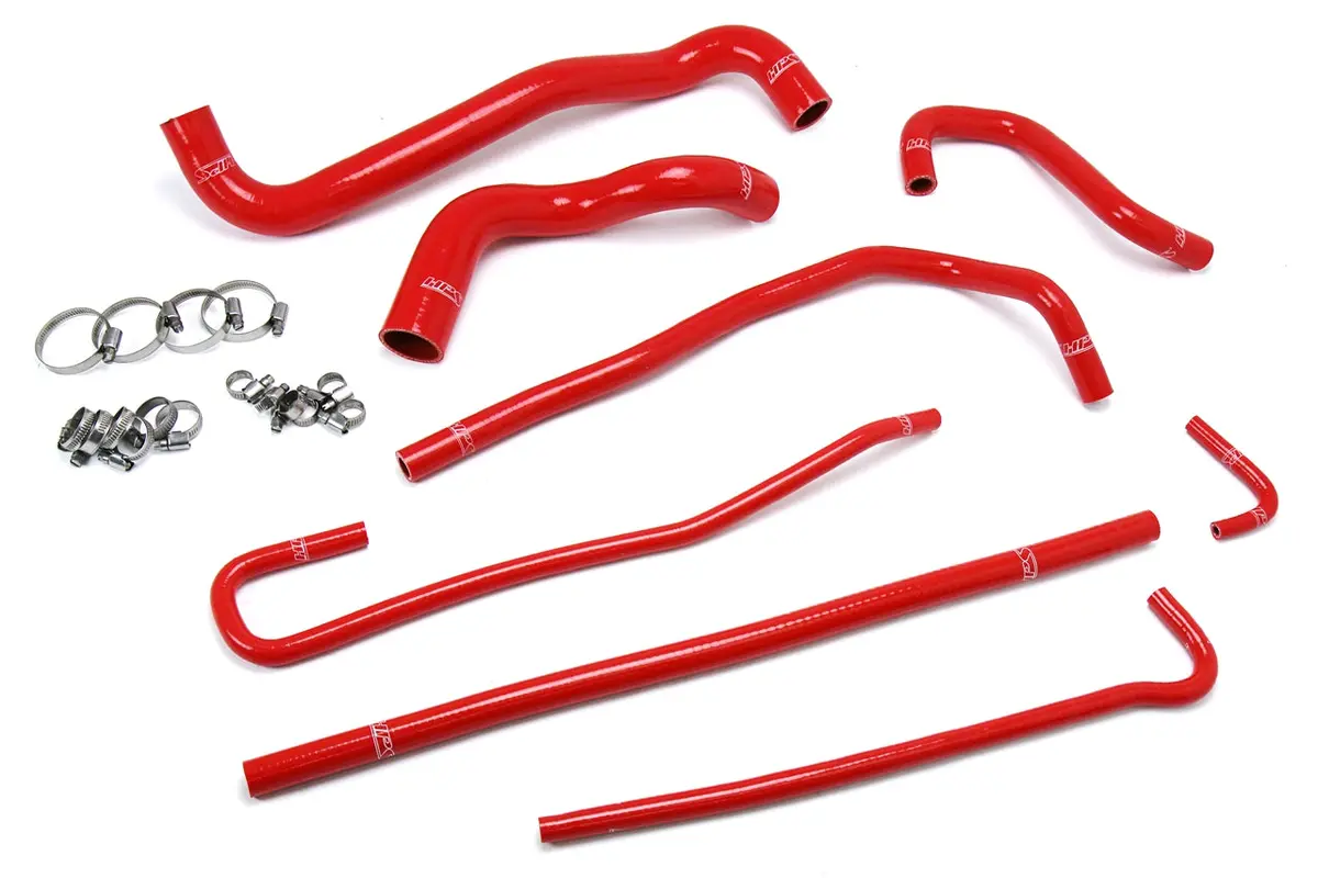Hps Performance High Temp Reinforced Silicone Radiator And Heater Coolant Hose Kit, Red, 57-1316-Red 1
