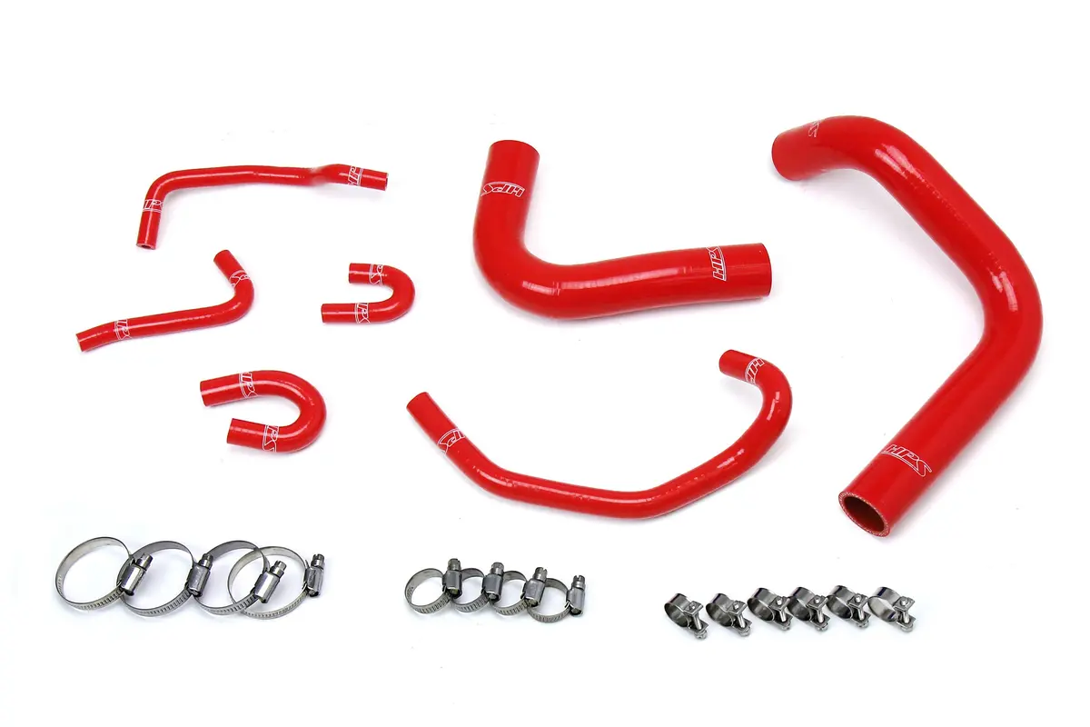 Hps Performance High Temp Reinforced Silicone Radiator Coolant Hose Kit, Red, 57-1323R-Red 1