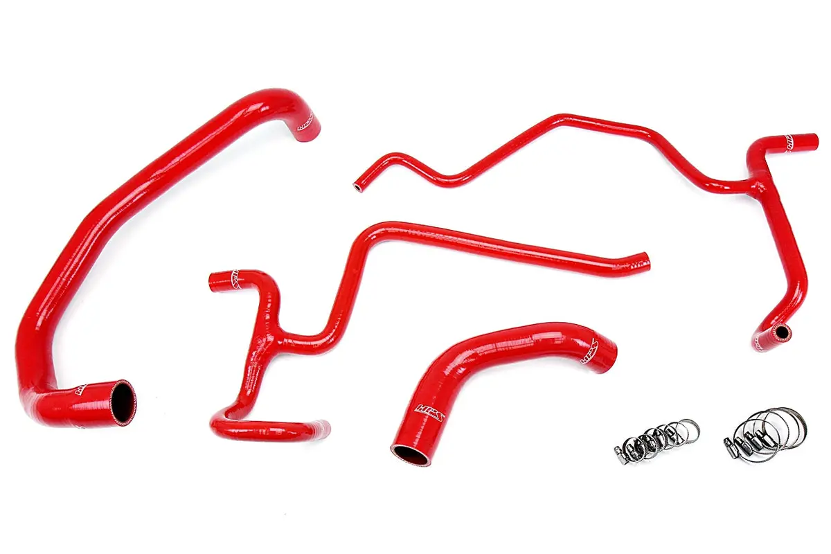 Hps Performance High Temp Reinforced Silicone Radiator And Heater Coolant Hose Kit, Red, 57-1326-Red 1