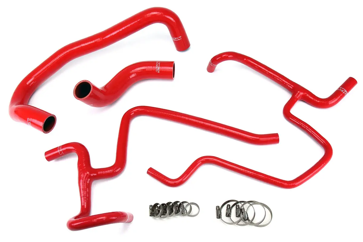 Hps Performance High Temp Reinforced Silicone Radiator And Heater Coolant Hose Kit, Red, 57-1327-Red 1