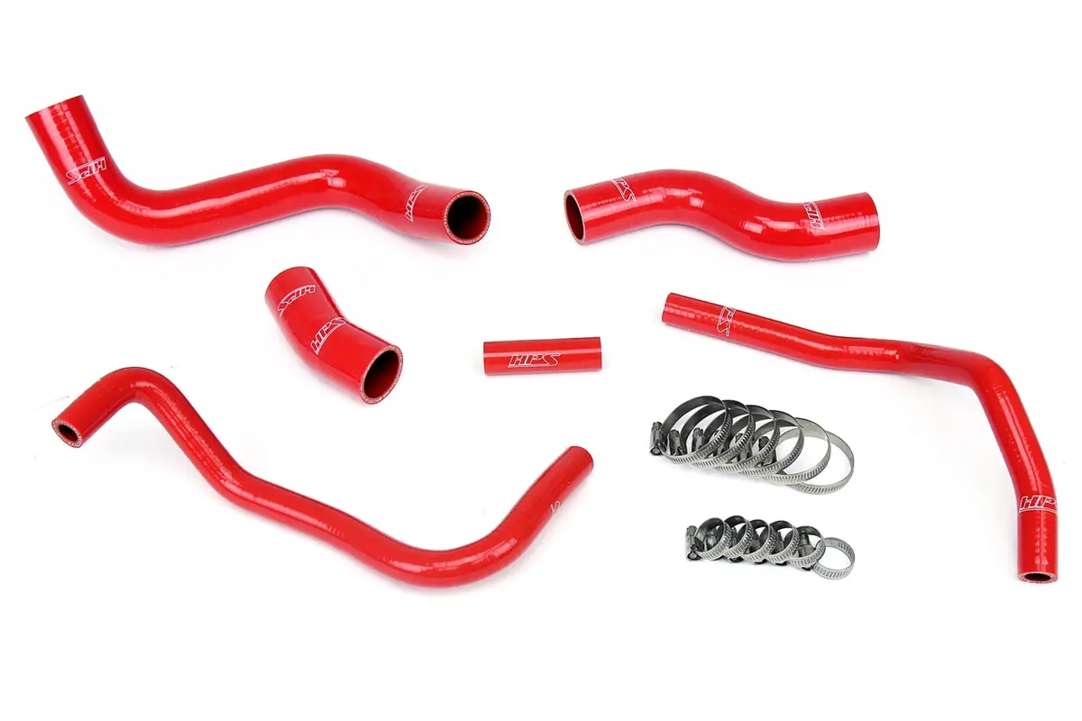 Hps Performance High Temp Reinforced Silicone Radiator And Heater Coolant Hose Kit, Red, 57-1336-Red 1