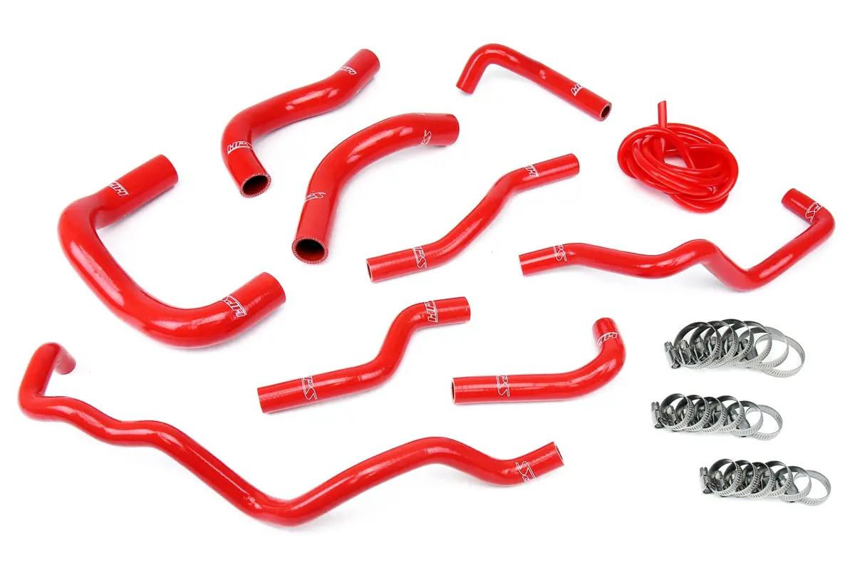 Hps Performance High Temp Reinforced Silicone Radiator And Heater Coolant Hose Kit, Red, 57-1341-Red 1