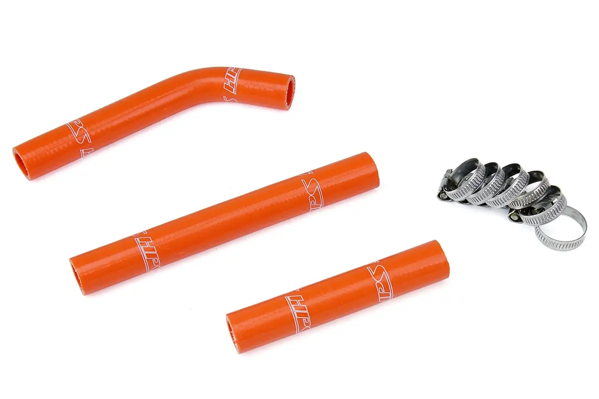 Hps Performance High Temp Reinforced Silicone Radiator Coolant Hose Kit, Orange, 57-1355-Org 1