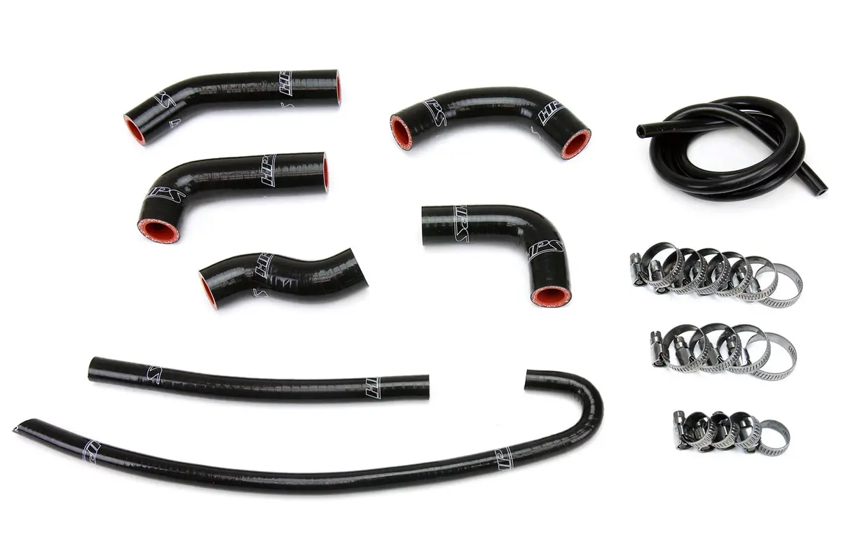 Hps Performance High Temp Reinforced Silicone Radiator Coolant Hose Kit, Black, 57-1377-Blk 1
