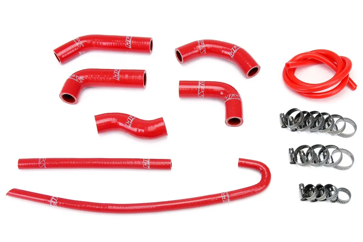 Hps Performance High Temp Reinforced Silicone Radiator Coolant Hose Kit, Red, 57-1377-Red 1