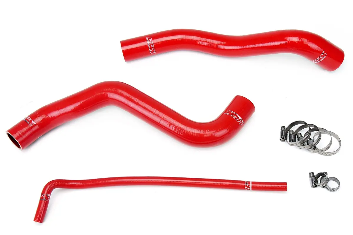 Hps Performance High Temp Reinforced Silicone Radiator Coolant Hose Kit, Red, 57-1399-Red 1
