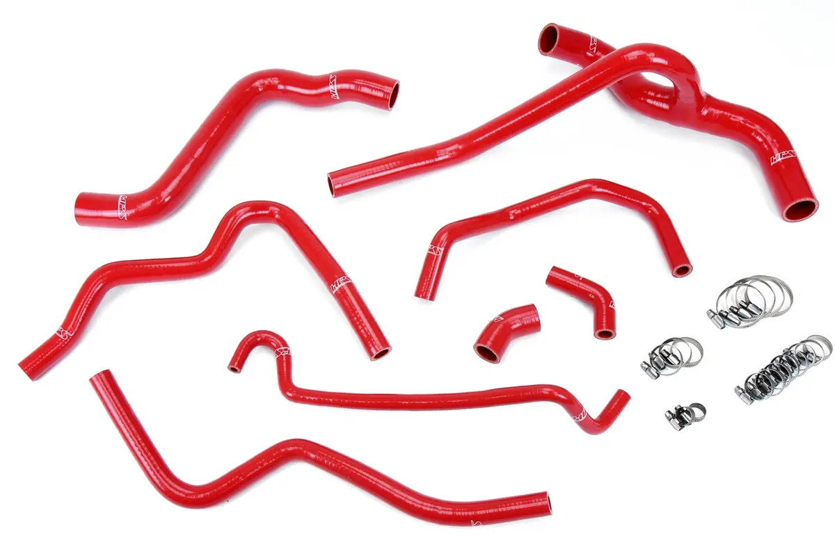 Hps Performance High Temp Reinforced Silicone Radiator And Heater Coolant Hose Kit, Red, 57-1400-Red 1