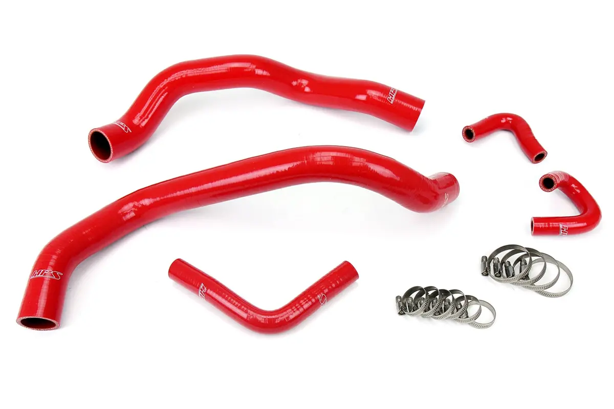 Hps Performance High Temp Reinforced Silicone Radiator And Heater Coolant Hose Kit, Red, 57-1401-Red 1