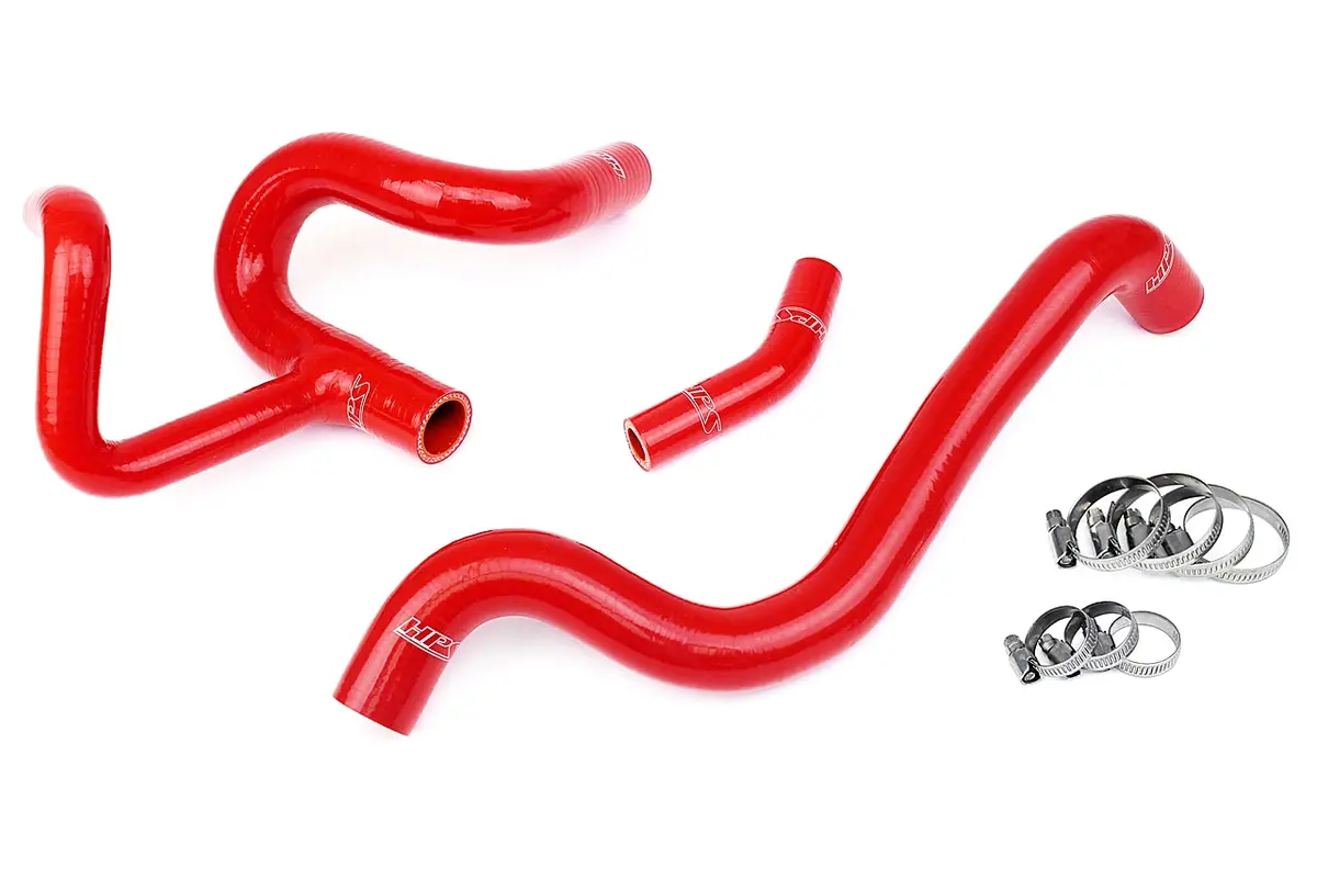 Hps Performance High Temp Reinforced Silicone Radiator Coolant Hose Kit, Red, 57-1410-Red 1