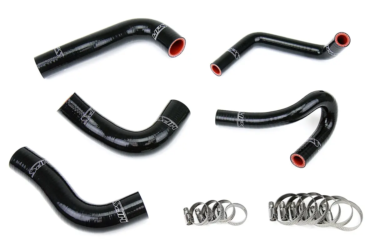 Hps Performance High Temp Reinforced Silicone Radiator And Heater Coolant Hose Kit, Black, 57-1412-Blk 1